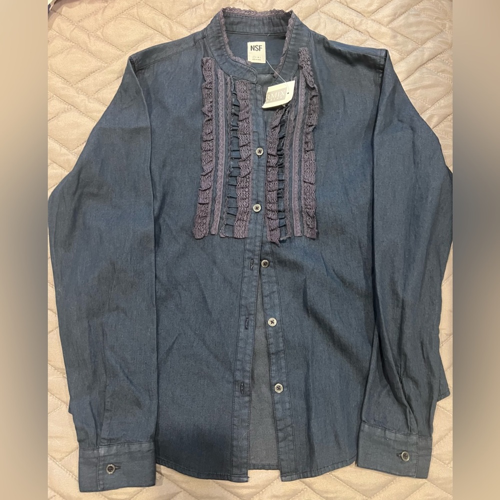 NWT NSF denim shirt